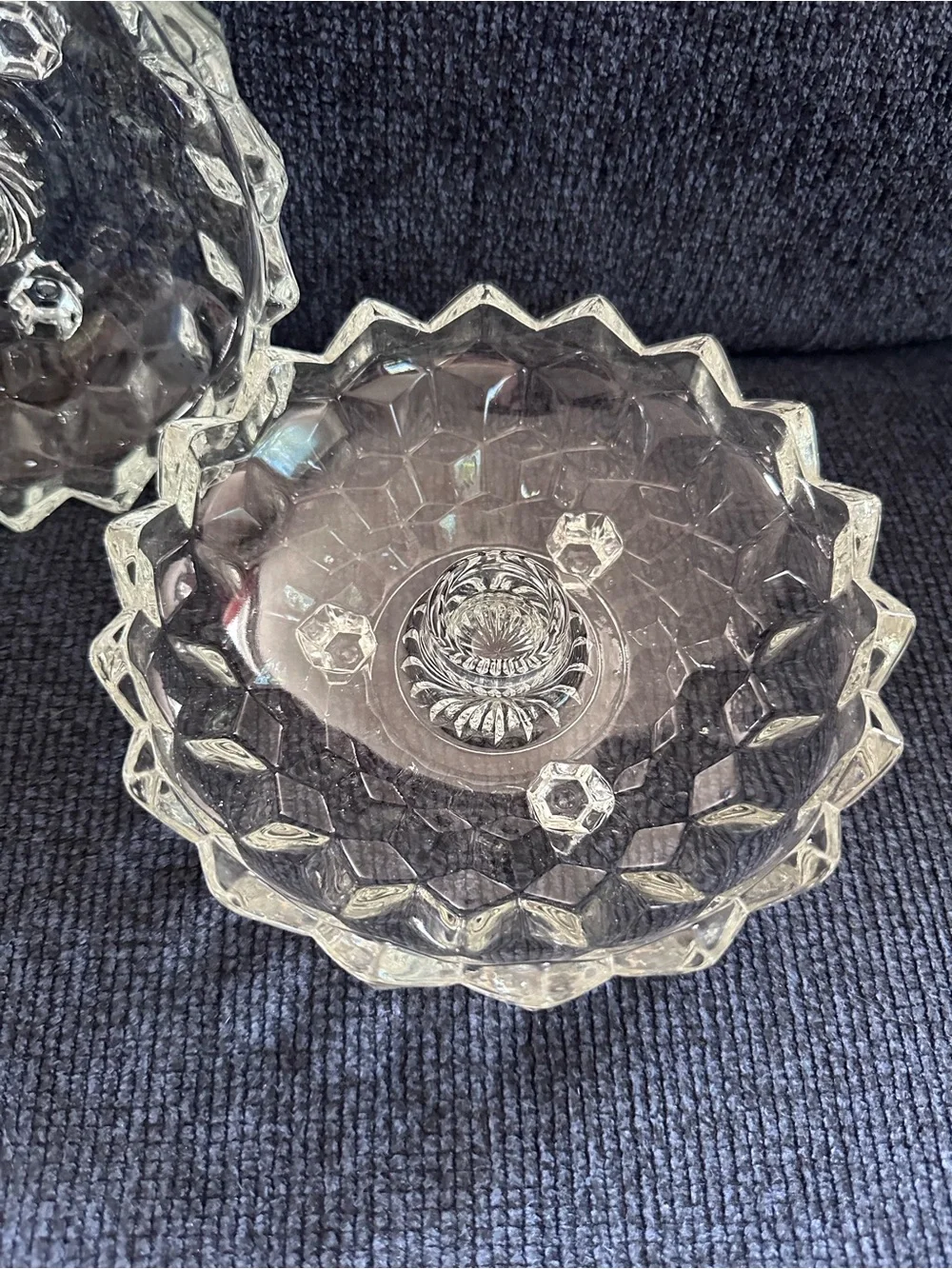 Vintage Fostoria Crystal Taper Candle Dishes - Pair in Excellent Condition